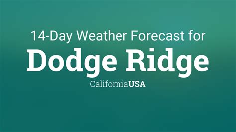 dodge ridge ca weather|Dodge Ridge, CA Current Weather